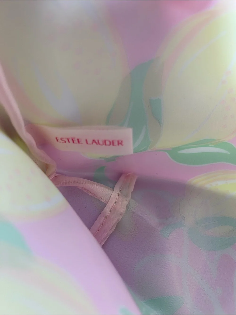 Lilly Pulitzer For Estée Lauder Pink Lemon-Print Cosmetic Pouch Novelty Chic